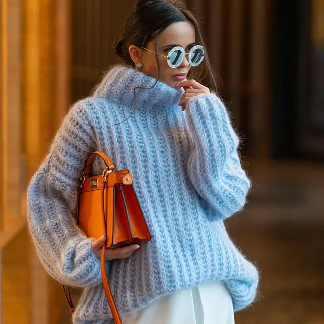 LINDE | Klasyczny sweter damski z eleganckim wykończeniem