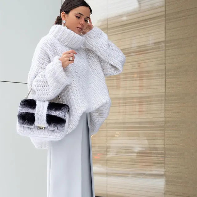 LINDE | Klasyczny sweter damski z eleganckim wykończeniem