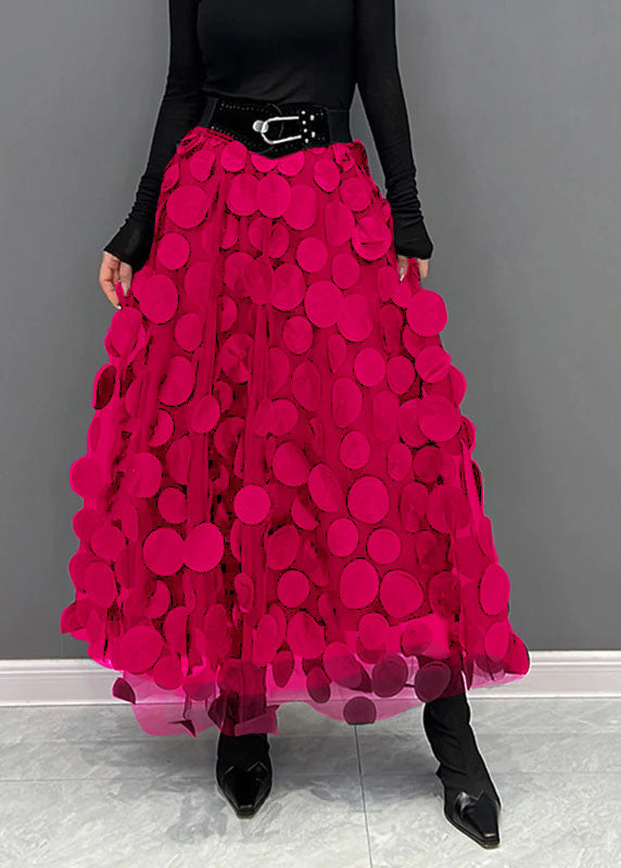 Aurelia | Elegancka Spódnica w Groszki z Tulle Patchwork