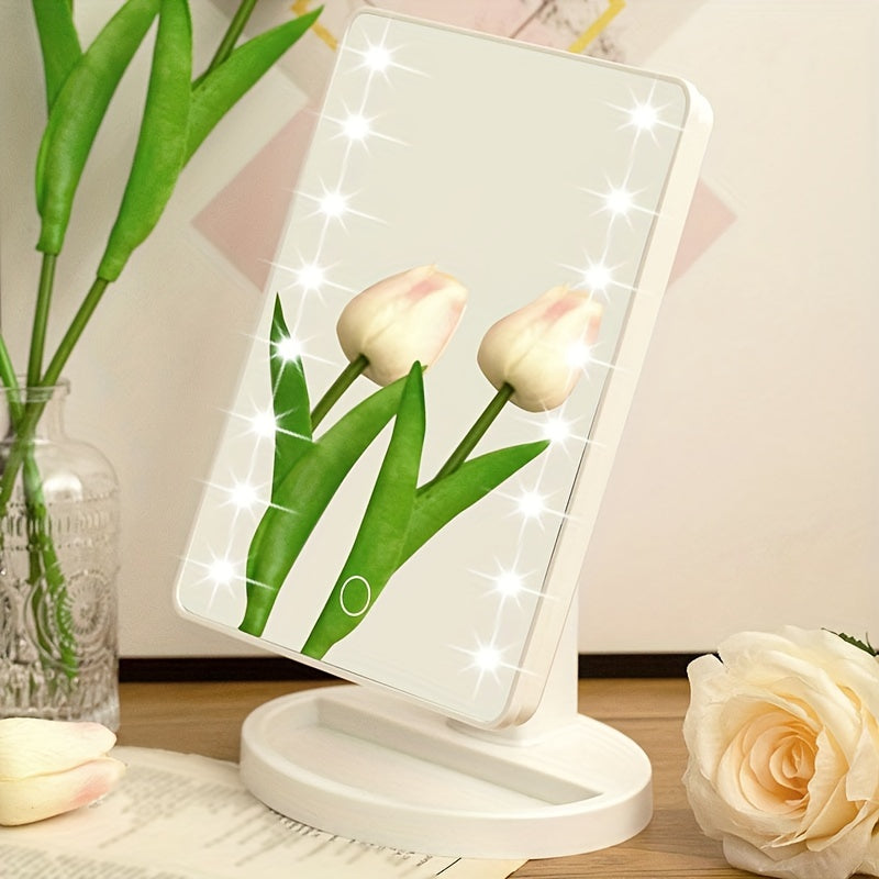 GlowPerfect - Lusterko do Makijażu z 16 Regulowanymi LED