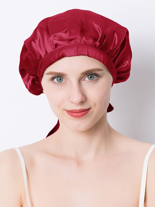 SilkCrown - Klasyczna jedwabna czapka do snu z elegancką wstążką