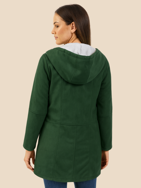 Josie | Kobieca kurtka z kapturem z ocieplającą polarową podszewką