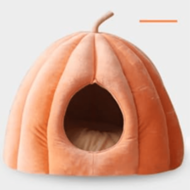 PumpkinPaws | Ciepłe i Przytulne Łóżko dla Kota na Zimowe Dni