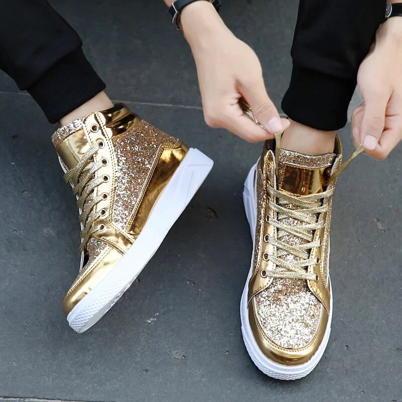 StijlForce | Męskie Sneakersy z Lśniącym Wykończeniem