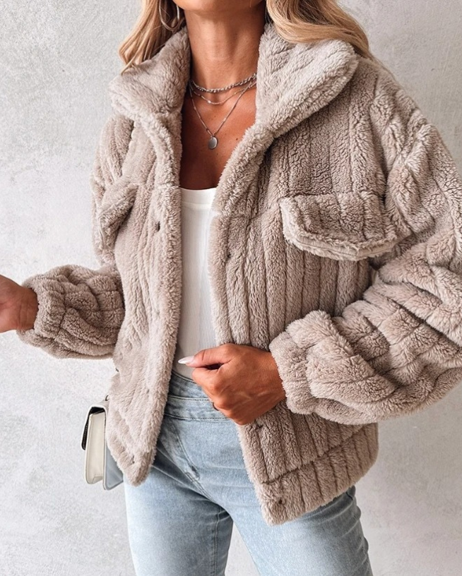 Stylowy Teddy Płaszcz dla Kobiet | Komfortowy i Ciepły