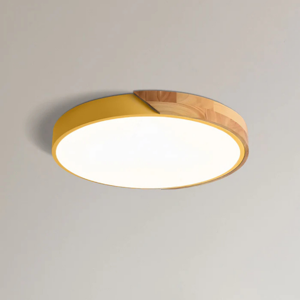 Delos - Skandynawska Drewniana Lampa sufitowa LED
