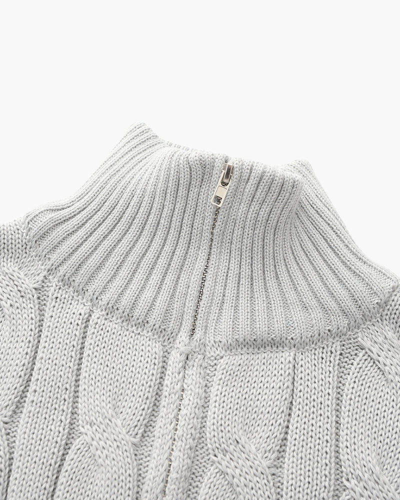 Sweter Verbier z półsurowym zamkiem błyskawicznym