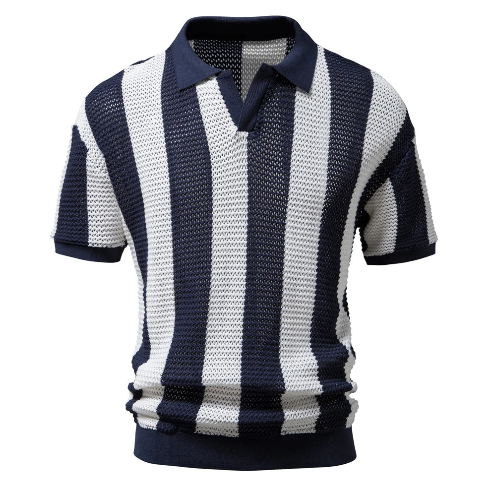 TIMON | Męska polo w paski - Modny styl