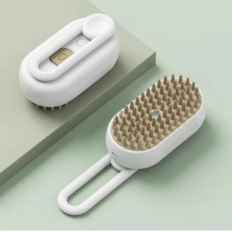 GroomGlow | Elektryczna Parowa Szczotka do Pielęgnacji Zwierząt