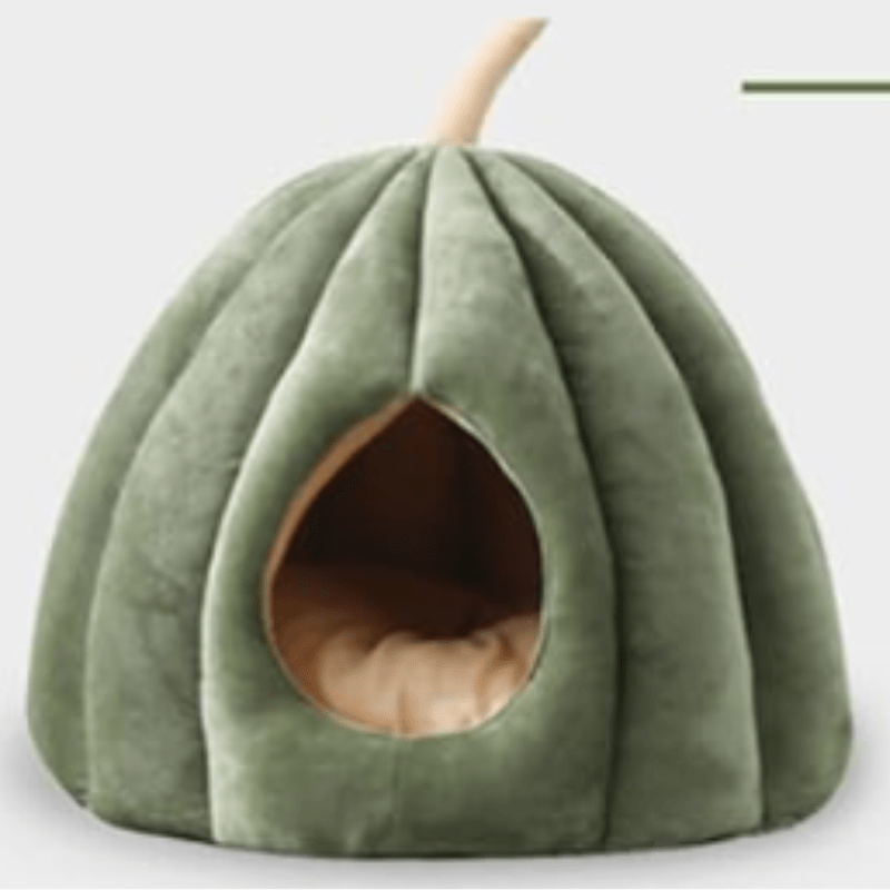 PumpkinPaws | Ciepłe i Przytulne Łóżko dla Kota na Zimowe Dni