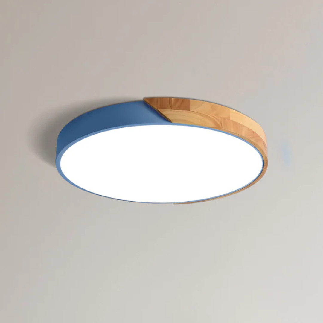 Delos - Skandynawska Drewniana Lampa sufitowa LED