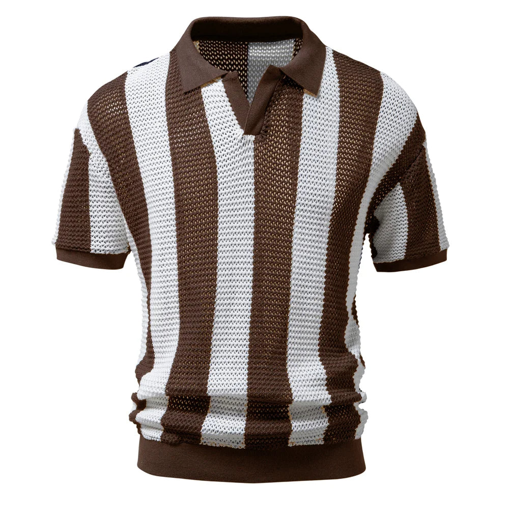 TIMON | Męska polo w paski - Modny styl