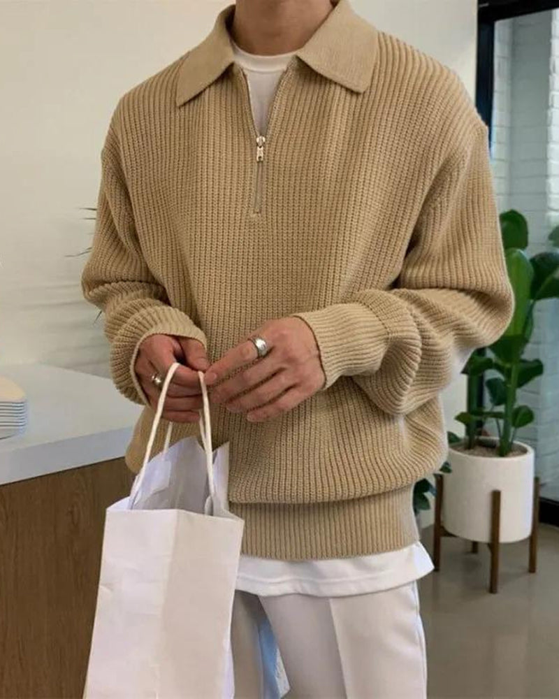 Sweter Cesare z zamkiem błyskawicznym