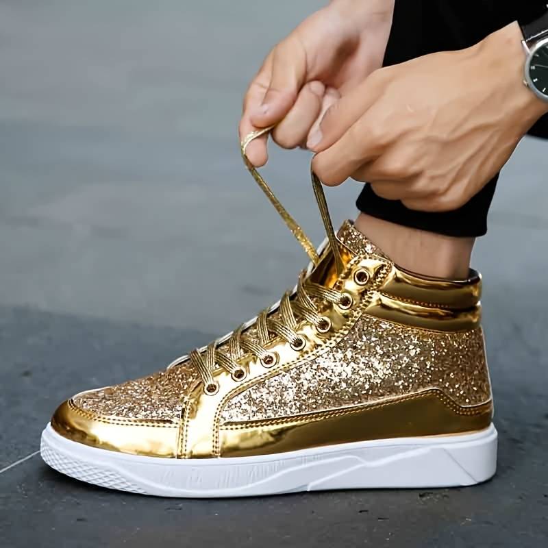 StijlForce | Męskie Sneakersy z Lśniącym Wykończeniem