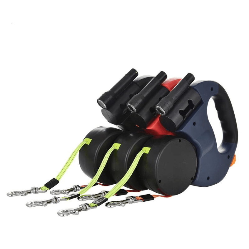 DuoGlow | Podwójna Smycz LED dla Psów z Nośnością do 30 kg