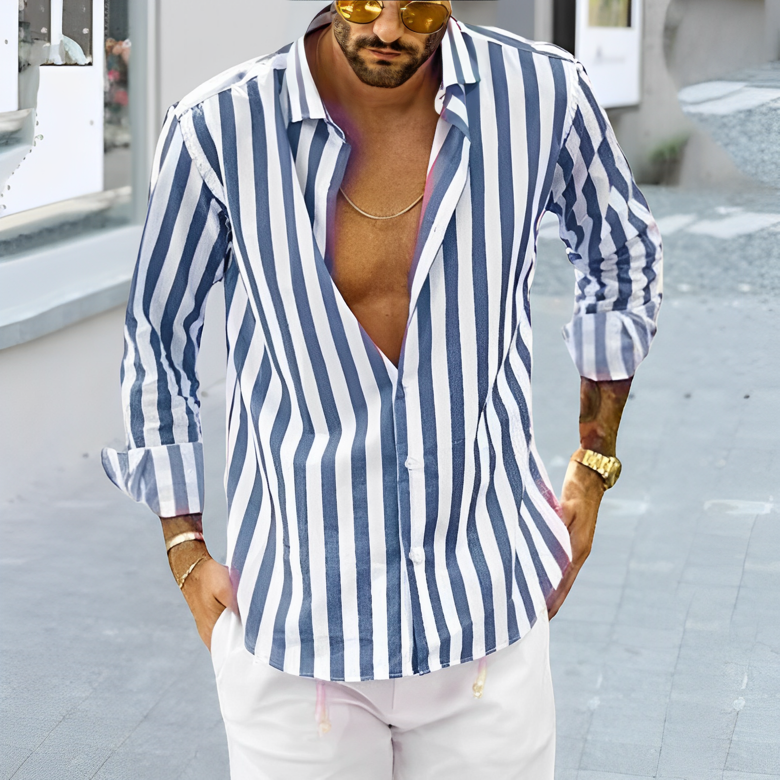 Soriano Blouse | Striped Shirt