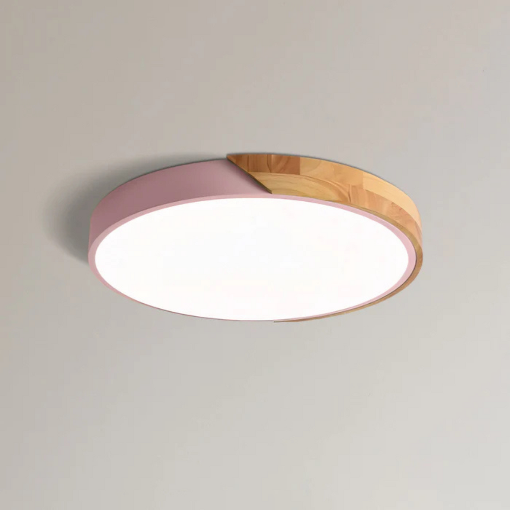 Delos - Skandynawska Drewniana Lampa sufitowa LED