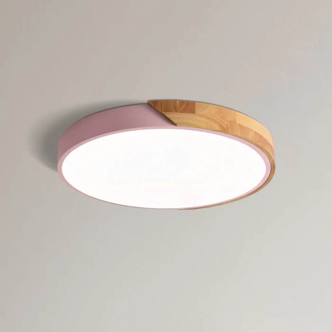 Delos - Skandynawska Drewniana Lampa sufitowa LED