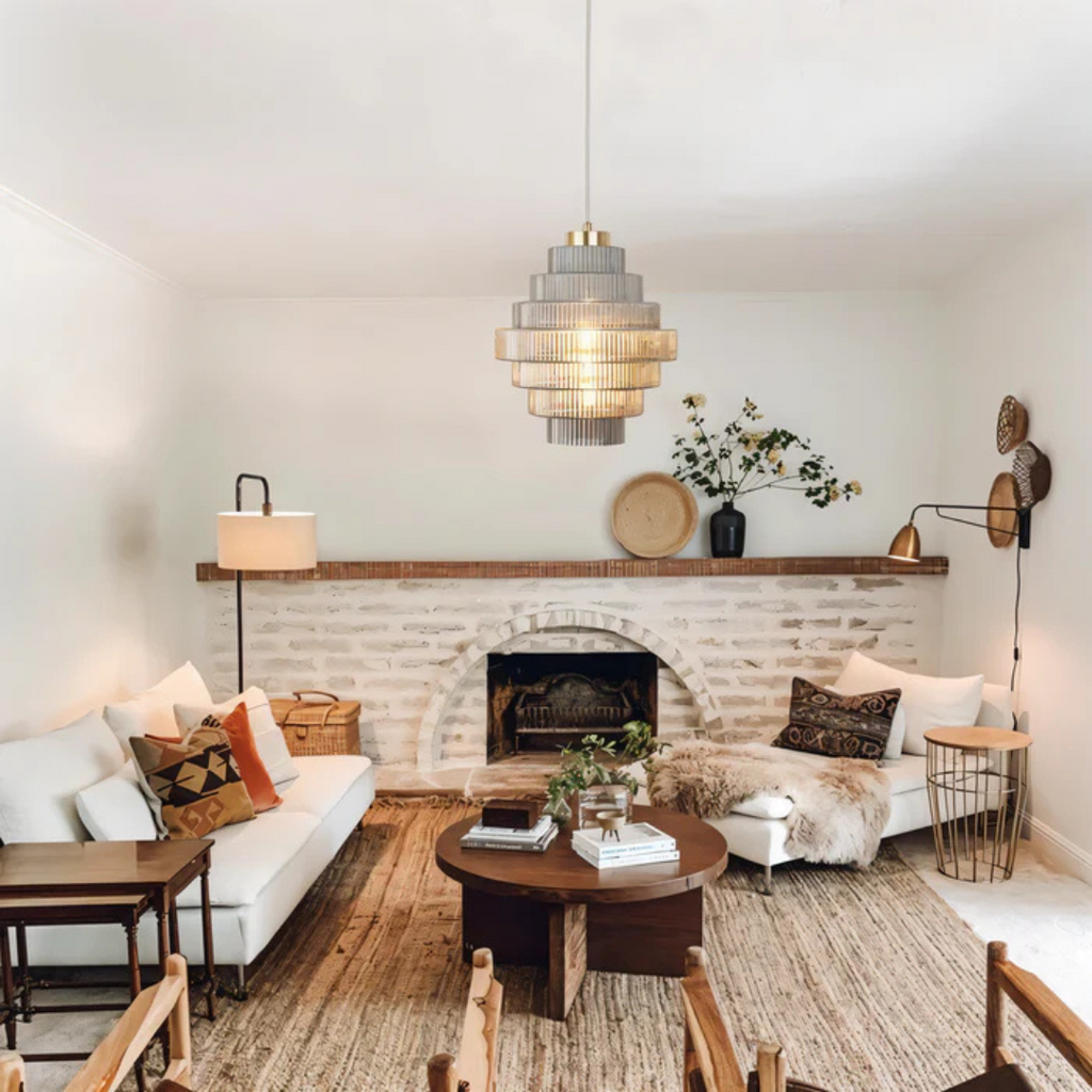 Hebes - Retro Szklana Lampa Wisząca