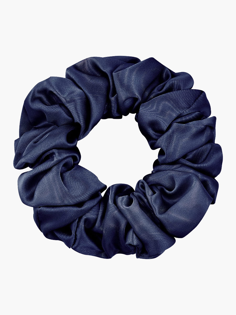 VelvetSilk - Jedwabne gumki do włosów w odcieniu Midnight (3,5 cm)
