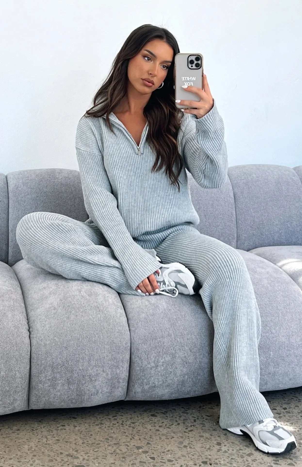 Kim | Knit Set with Flared Trousers