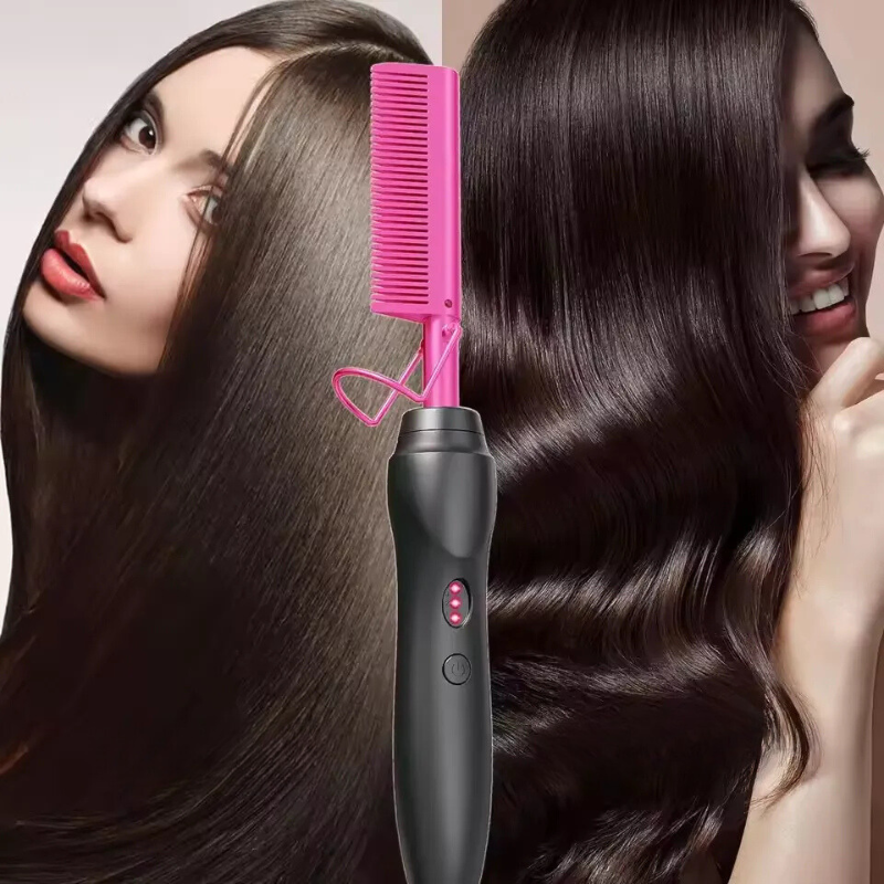 GlamPress - Przenośny Grzebień do Stylizacji Włosów i Zarostu