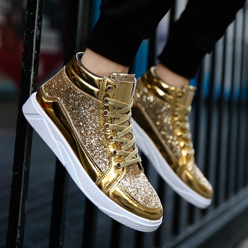 StijlForce | Męskie Sneakersy z Lśniącym Wykończeniem