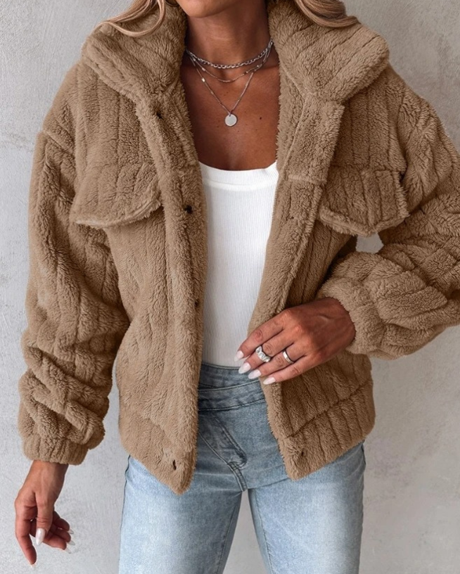 Stylowy Teddy Płaszcz dla Kobiet | Komfortowy i Ciepły