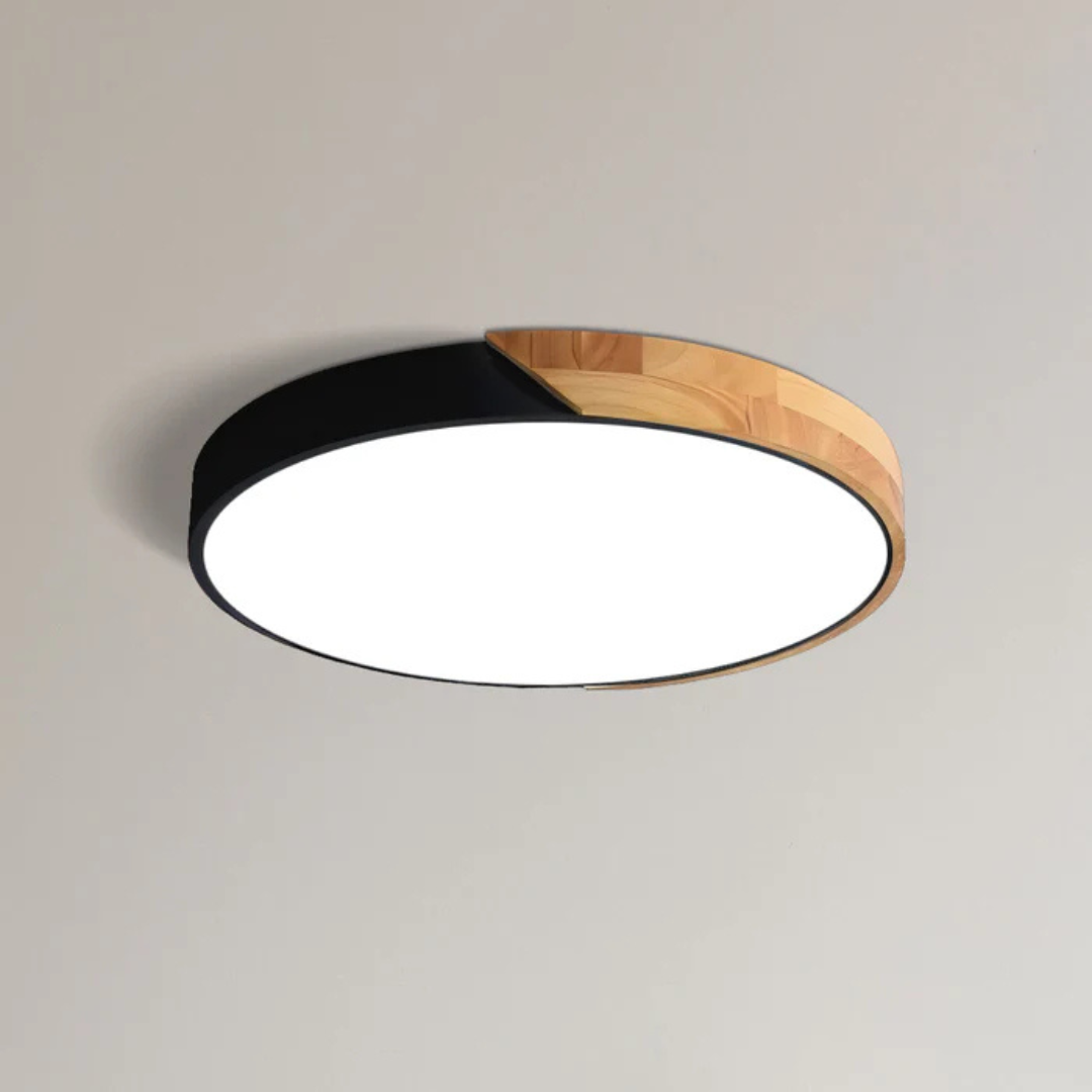Delos - Skandynawska Drewniana Lampa sufitowa LED