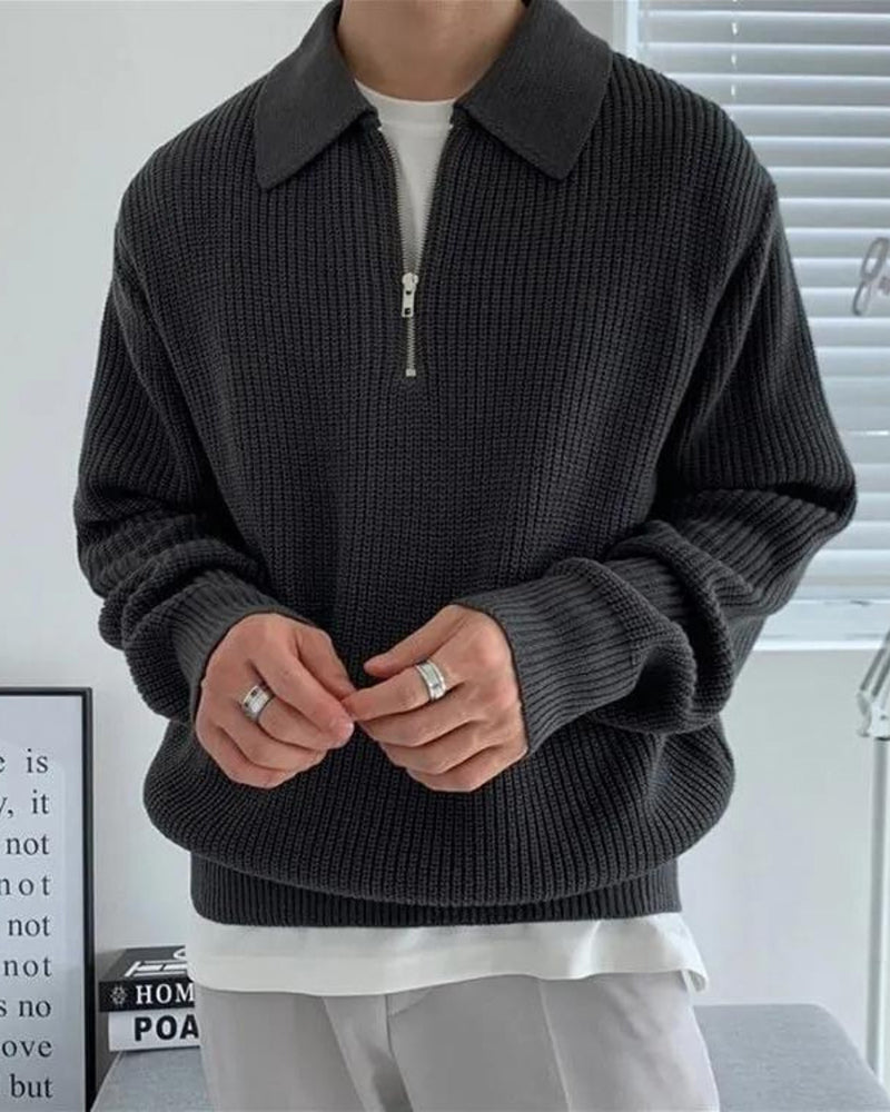 Sweter Cesare z zamkiem błyskawicznym