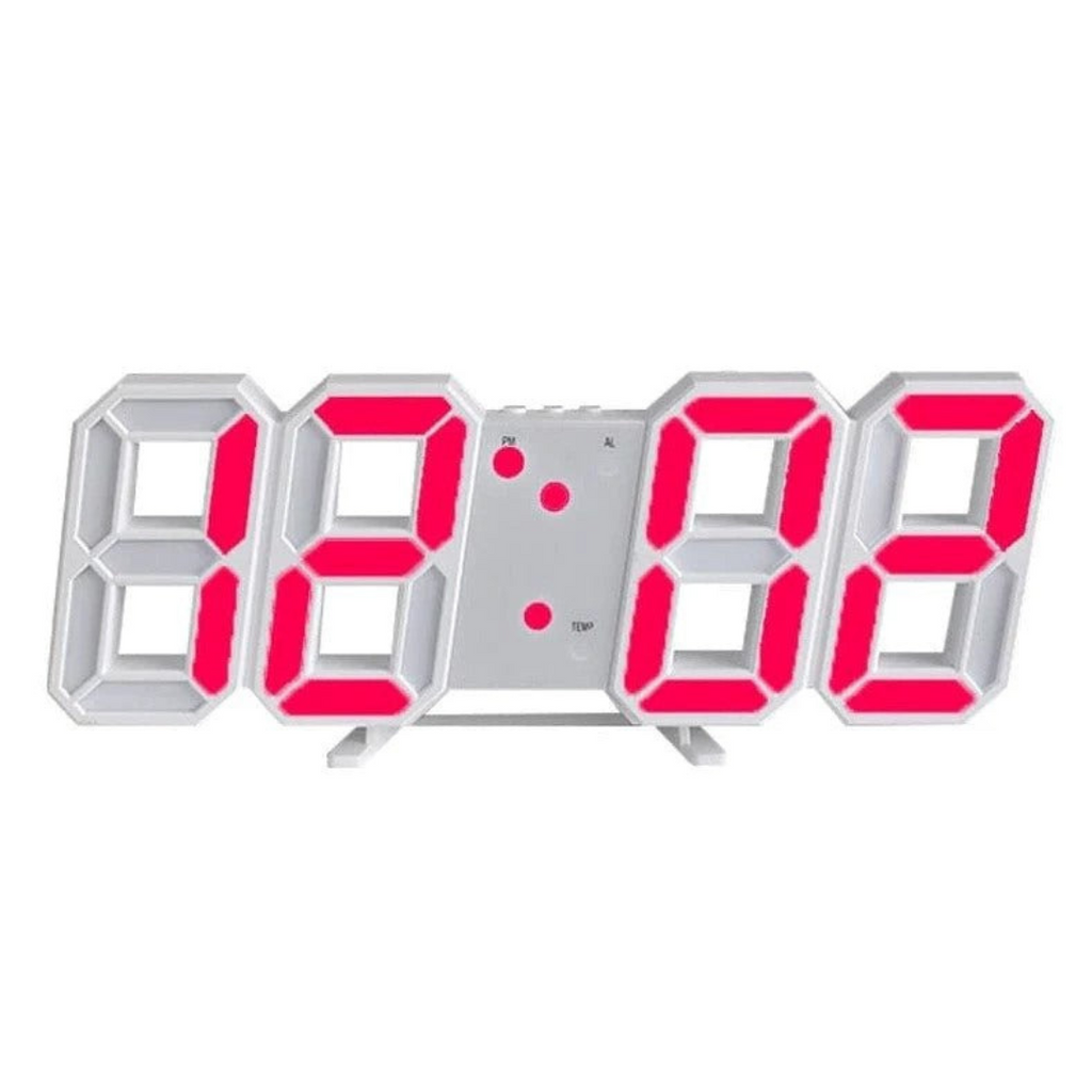 Nowoczesny Zegar Ścienny LED 3D z Cyfrowym Wyświetlaczem i Łatwą Obsługą