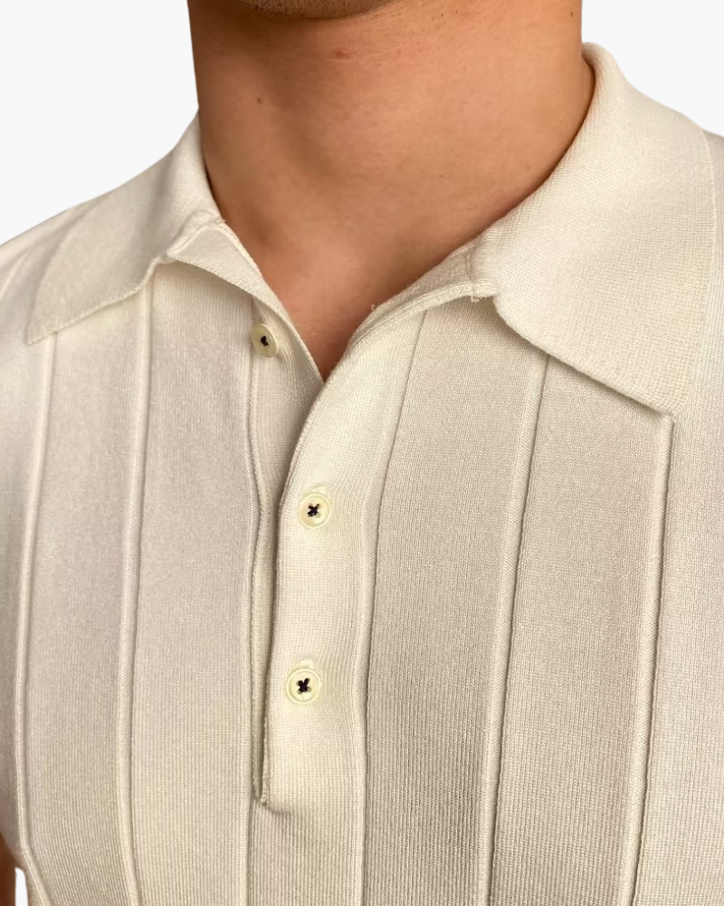 Cannes Striped Cotton Polo Shirt