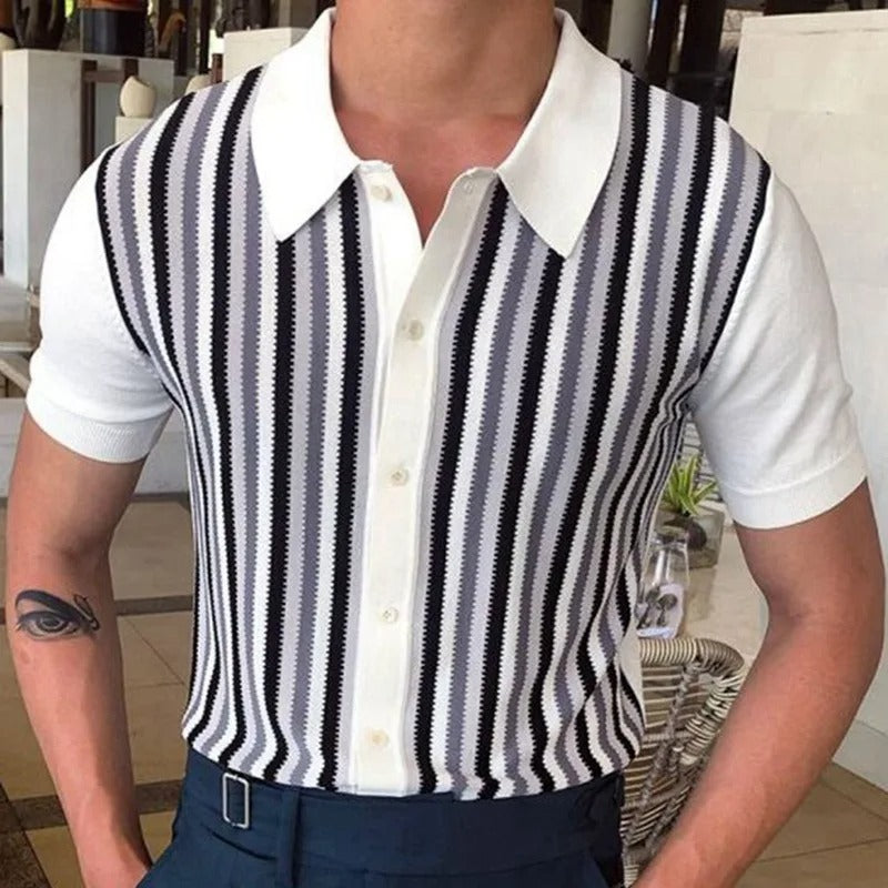 FELIX | Elegancka męska koszulka polo z krótkim rękawem z dzianiny