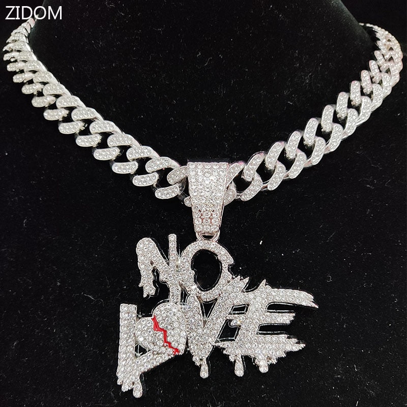 Sterling Mystique | Hip Hop Cuban Chain Necklace - NO LOVE