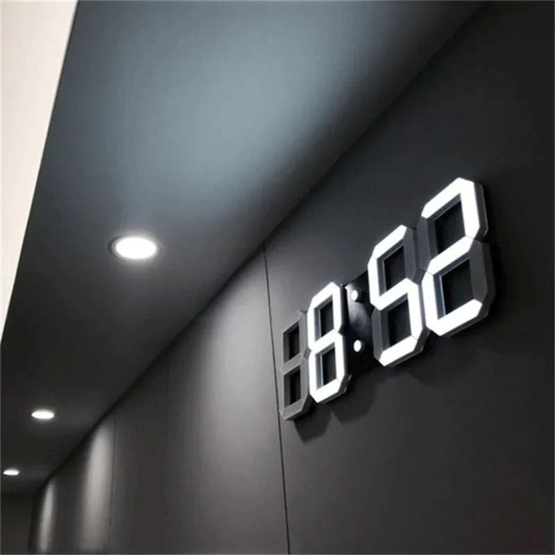 Nowoczesny Zegar Ścienny LED 3D z Cyfrowym Wyświetlaczem i Łatwą Obsługą