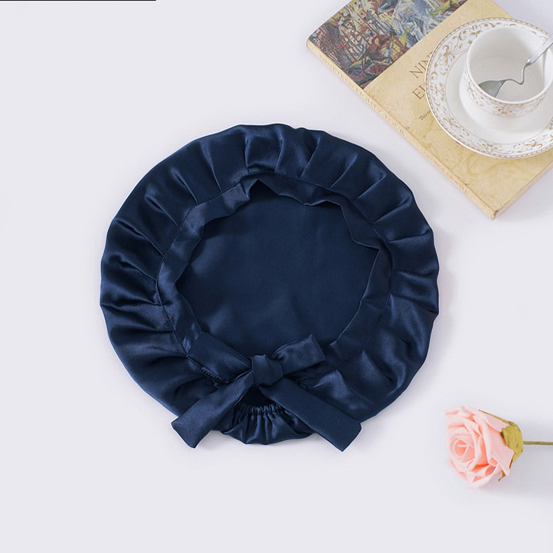 SilkCrown - Klasyczna jedwabna czapka do snu z elegancką wstążką