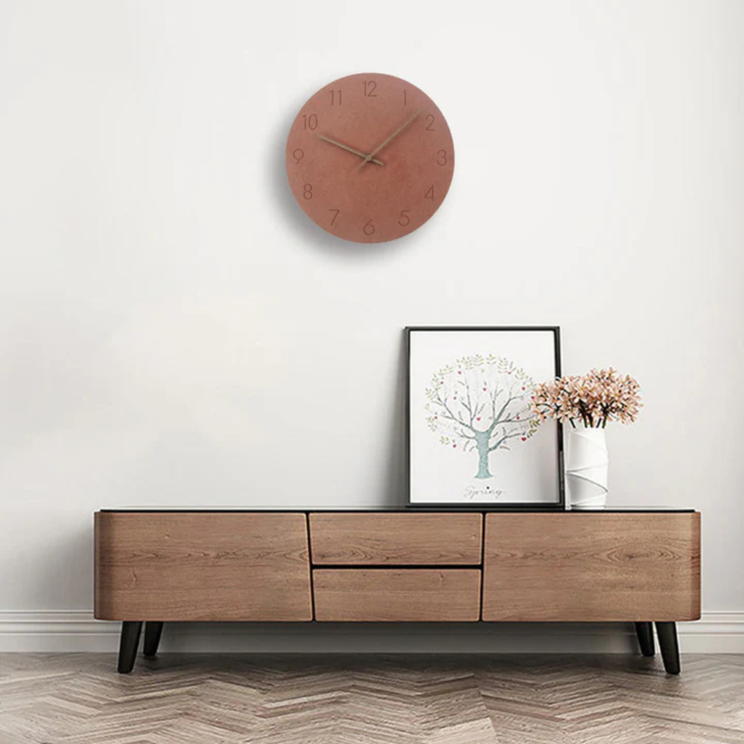 Minimalistyczny i elegancki drewniany zegar ścienny