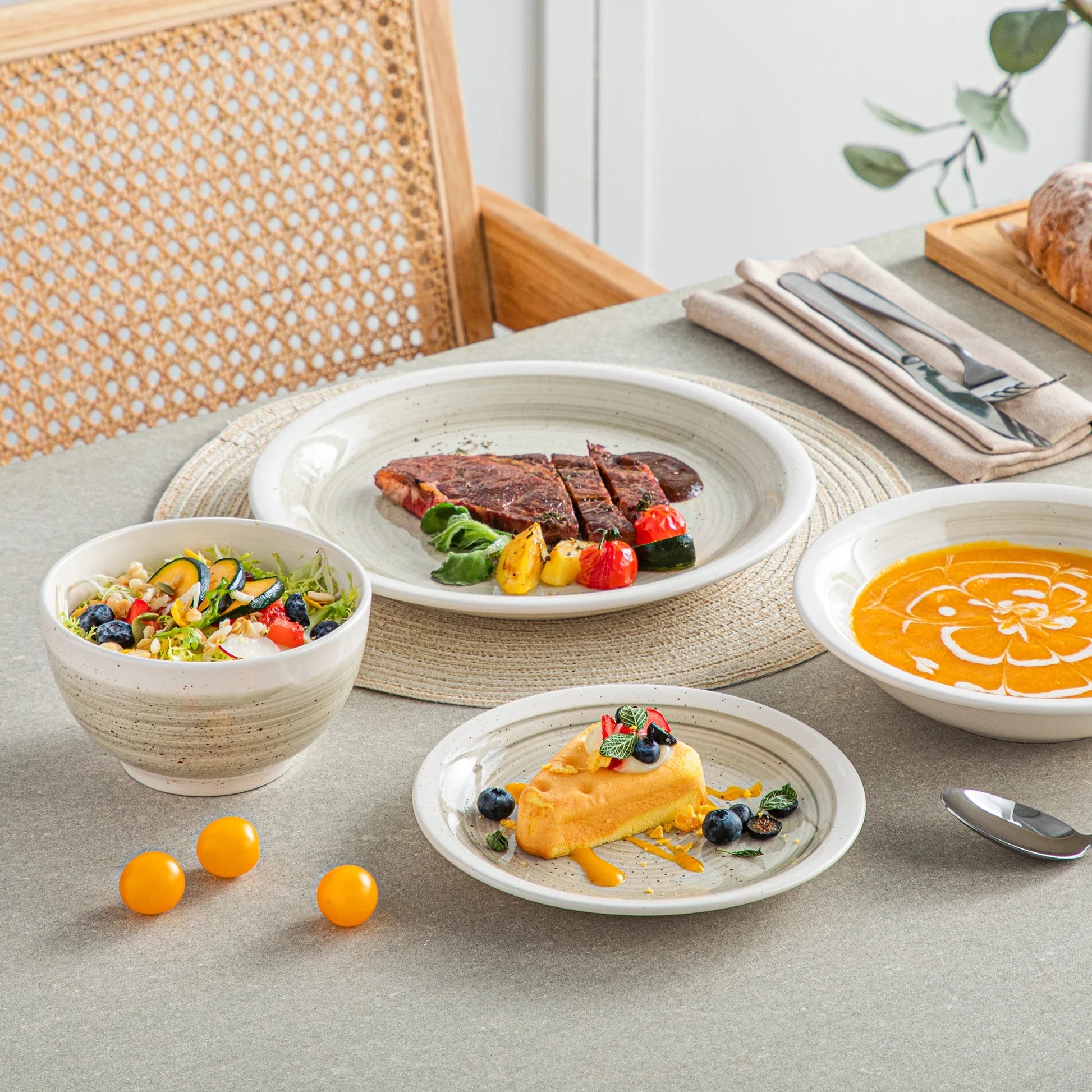 OriDiner | Zestaw Ceramiki Stołowej dla 4, 8 lub 16 Osób