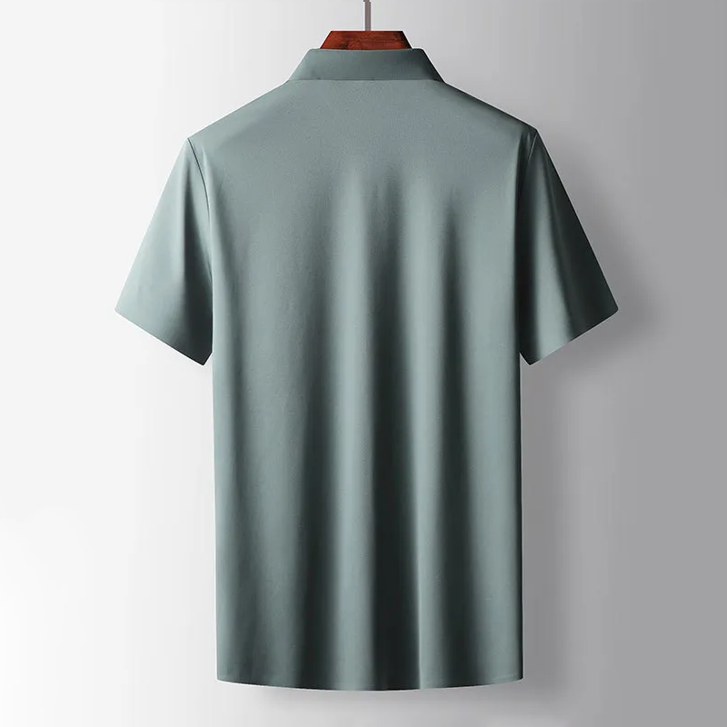 MARCEL | Męska elegancka koszulka polo z jedwabiu