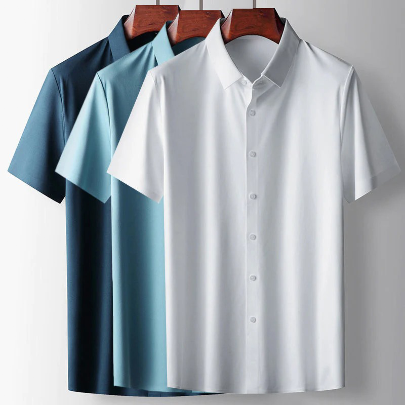 MARCEL | Męska elegancka koszulka polo z jedwabiu
