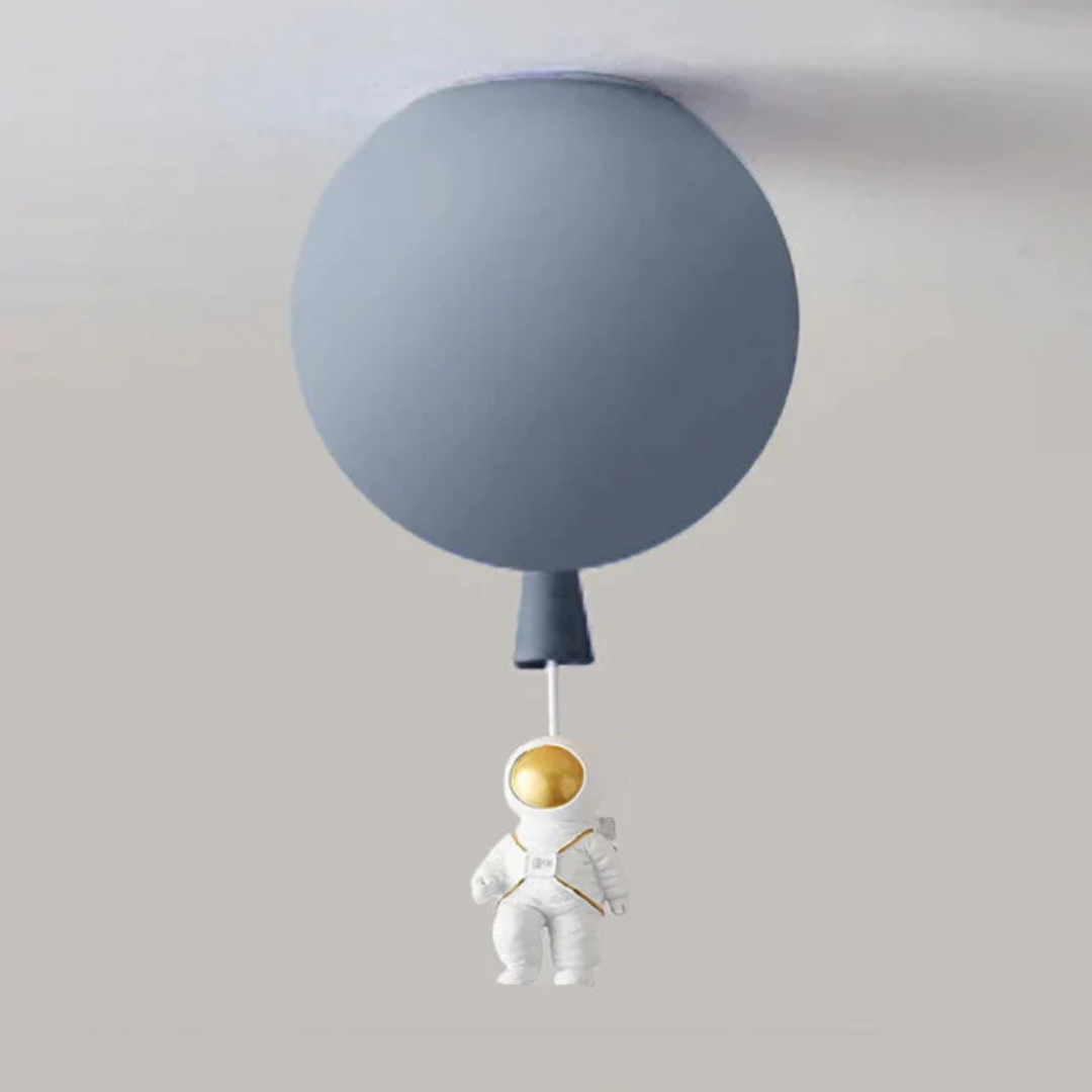 Nowoczesna Lampa sufitowa LED Księżyc/Astronauta do pokoju dziecięcego - CosmoGlow
