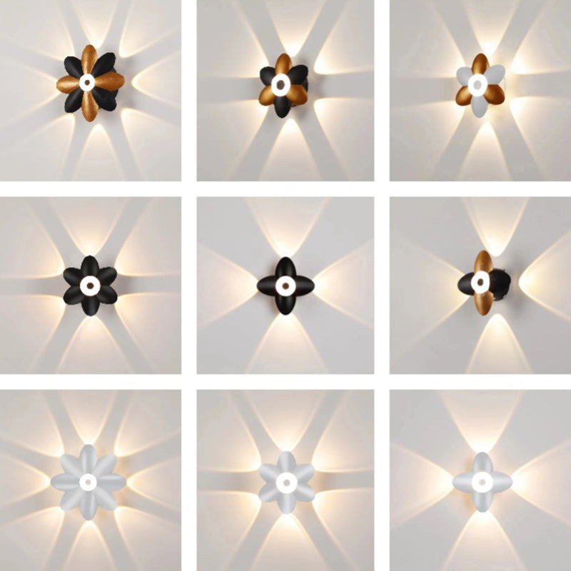FloraGlow - Eleganckie i Efektywne Oświetlenie Zewnętrzne - Wodoodporna Lampa Ścienna w Formie Kwiatu