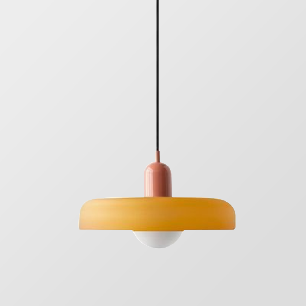 Kolorowa szklana lampa wisząca w stylu Bauhaus