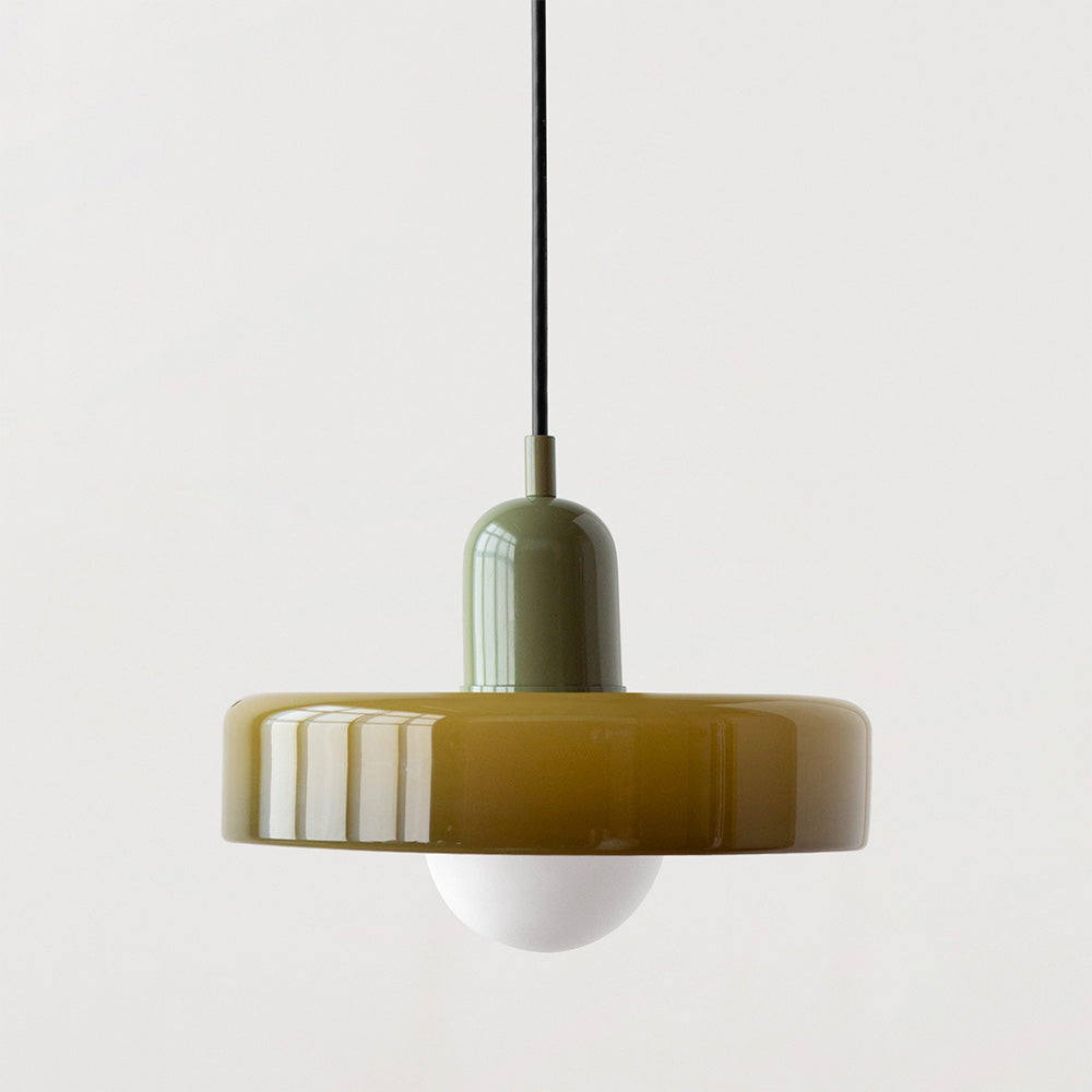Kolorowa szklana lampa wisząca w stylu Bauhaus