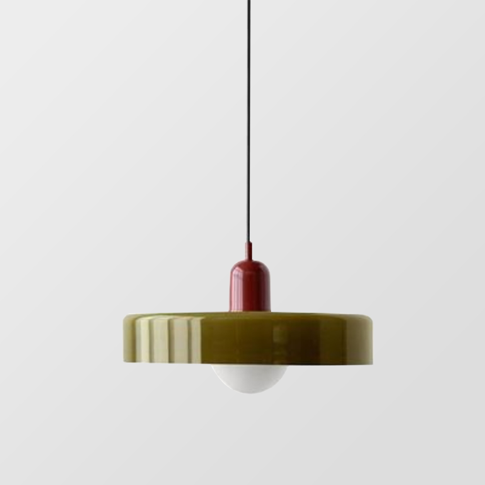 Kolorowa szklana lampa wisząca w stylu Bauhaus