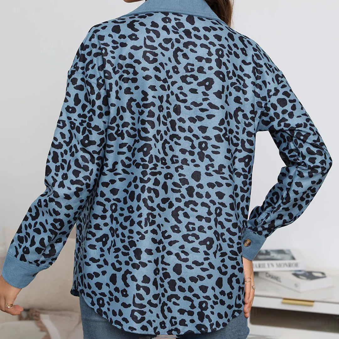LEOPARD - Elegancka Damska Kurtka w Wzór Lamparta