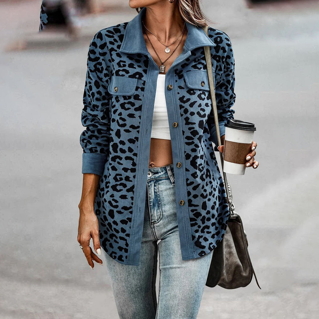LEOPARD - Elegancka Damska Kurtka w Wzór Lamparta