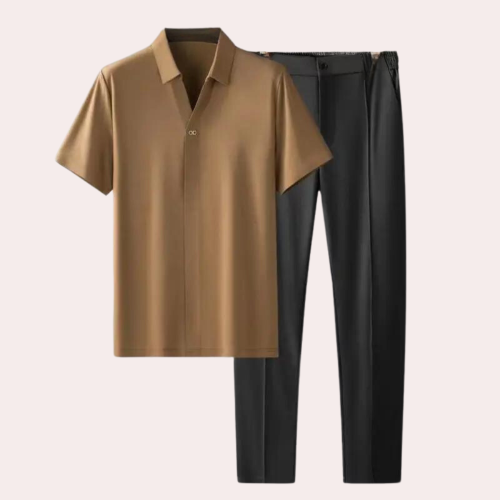 MILO | Męski zestaw casualowego polo i spodni