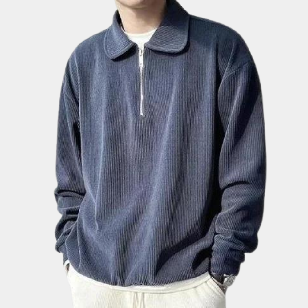 Noah - Męski Sweter z Pół-Zipem