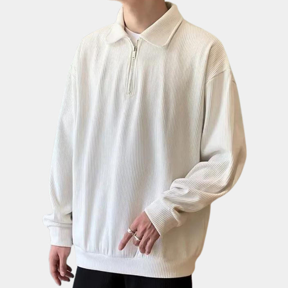Noah - Męski Sweter z Pół-Zipem